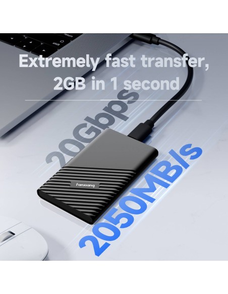External Solid State Drive External Hard Drive, USB 3.2 Gen2 Type-C SSD for iPhone
