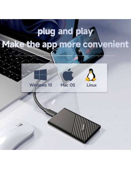 External Solid State Drive External Hard Drive, USB 3.2 Gen2 Type-C SSD for iPhone