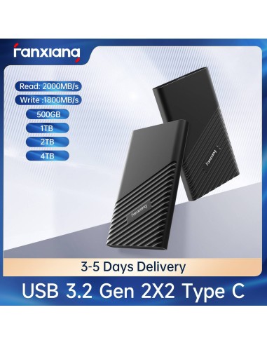 External Solid State Drive External Hard Drive, USB 3.2 Gen2 Type-C SSD for iPhone