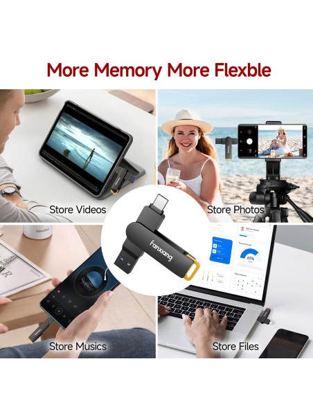 MEMORIA DE DOBLE CONECTIBIDAD USB Y TYPE C
