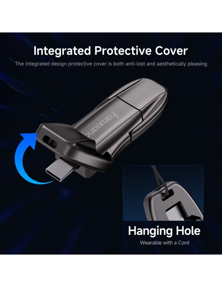MEMORIA DE DOBLE CONECTIBIDAD USB 3.2 Gen2 USB-A Type-C 10Gbps