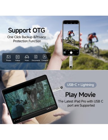 MEMORIA DE DOBLE CONECTIBIDAD USB 3.2 Gen1 Type-C + Lightning