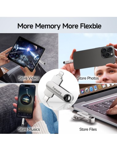 MEMORIA DE DOBLE CONECTIBIDAD USB 3.2 Gen1 Type-C + Lightning