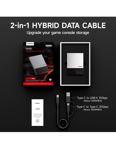 External Solid State Drive External Hard Drive, USB 3.2 Gen2 Type-C SSD for iPhone